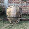 ARTIZANSTORE Brass Warriors Shield Art - Medieval Plaque Heraldry Art Decor - Fighting Shield Armour Shield for Cosplay, Role-Play view 4