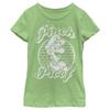 Fifth Sun girls Nintendo Pinch Proof Luigi Short Sleeve Tee T Shirt, Green Apple, X-Small US view 1