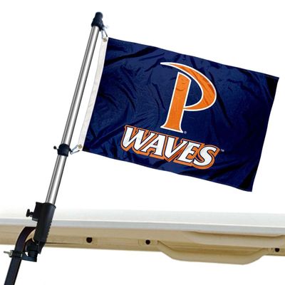 College Flags & Banners Co. Pepperdine Waves Boat and Mini Flag and Pole Holder Mount Set