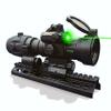 Aimpro ALFA Red Dot Sight with Green Laser and Flip to Side Magnifier Combo view 2