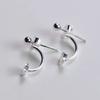 1 Pc of 925 Sterling Silver Star Ball 3/5mm Stud Earrings Gift Box view 2