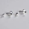 1 Pc of 925 Sterling Silver Star Ball 3/5mm Stud Earrings Gift Box view 3
