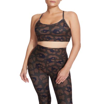Sage Collective Women's Unpadded Everyday Bralette Street-to-Studio, Jungle Cat, Medium