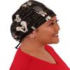 Sparkling EARTH Human Body Skeletons (Glows in the Dark) - Riley Medical Scrub Caps - Adjustable Cord Lock Closure - Made in USA! view 3