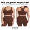 Sage Women's Sports Bra  Wirefree, Removable Pads, Yoga, Pilates, Running, Workouts, Cycling, Casual Wear, Potting Soil, Small view 4