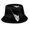 Flaming Samurai Sword Bucket Hats Outdoor Fisherman Cap Summer Travel Reversible Beach Sun Hat for Women Men Black view 1
