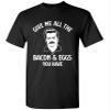 Ron Swanson Bacon & Eggs - T-Shirt (2XL, Black) view 1