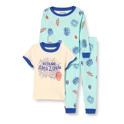 Amazon Essentials Marvel Baby Boys' Snug-Fit Pajama Sleep Sets, 3-piece, Marvel Spider-man Print, 12 Months