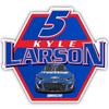 Nascar # 5 Kyle Larson 4-Inch Vinyl Decal Sticker view 1