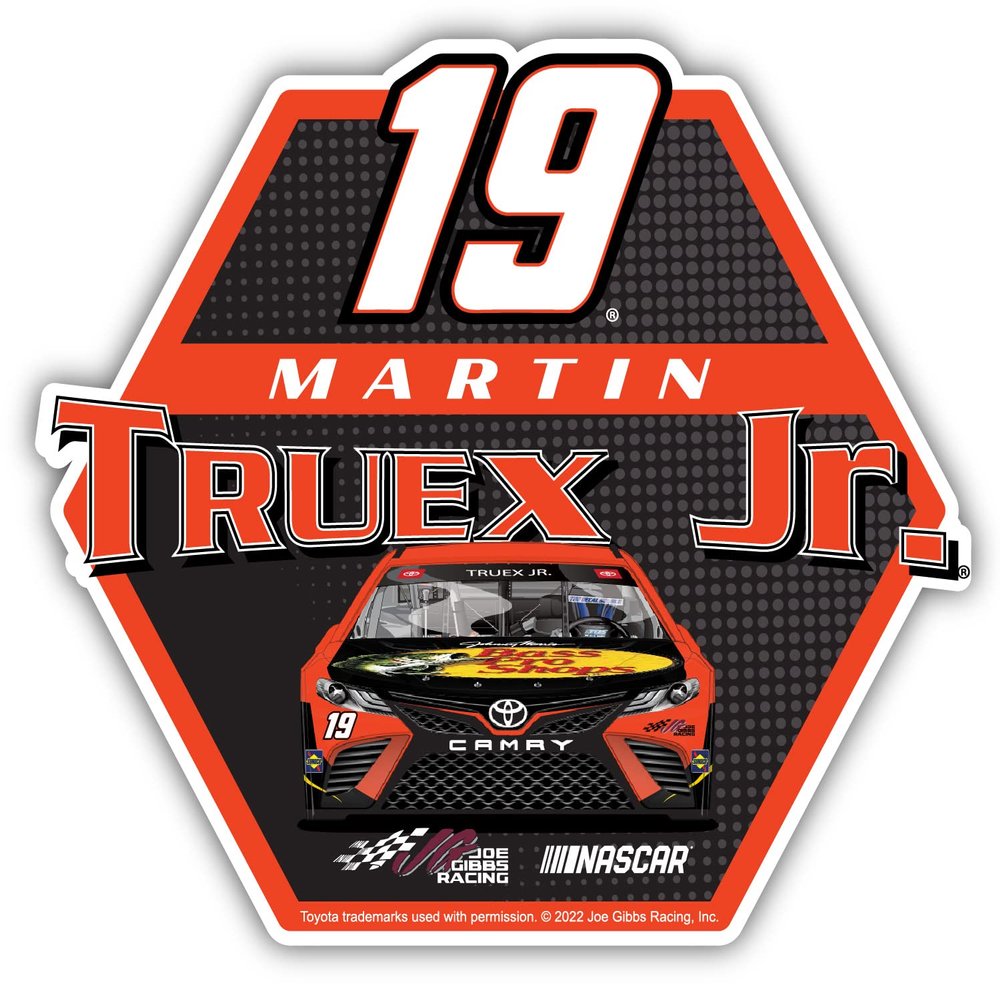 Nascar # 19 Martin Truex Jr. 2-Inch Vinyl Decal Stiker