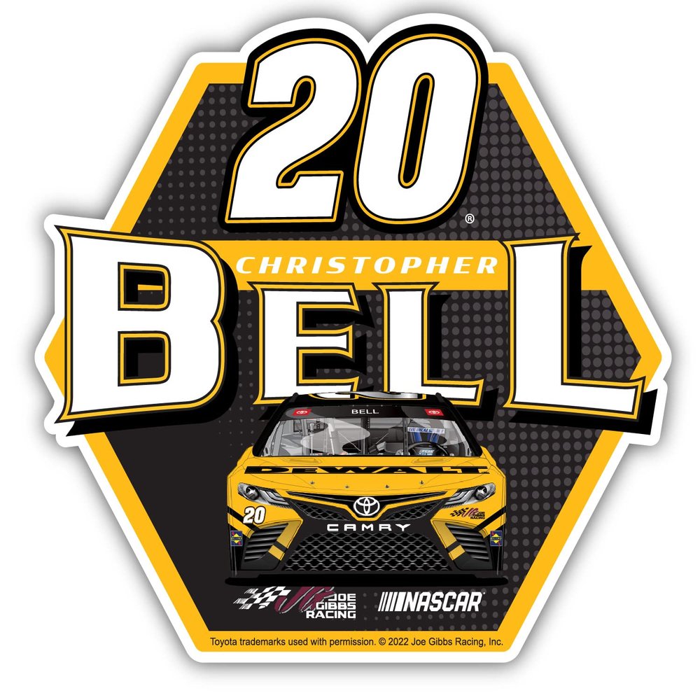 Nascar # 20 Christopher Bell 2-Inch Vinyl Decal Stiker