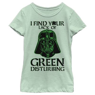 Star Wars Girl's Vader Pinch T-Shirt, Mint, X-Small