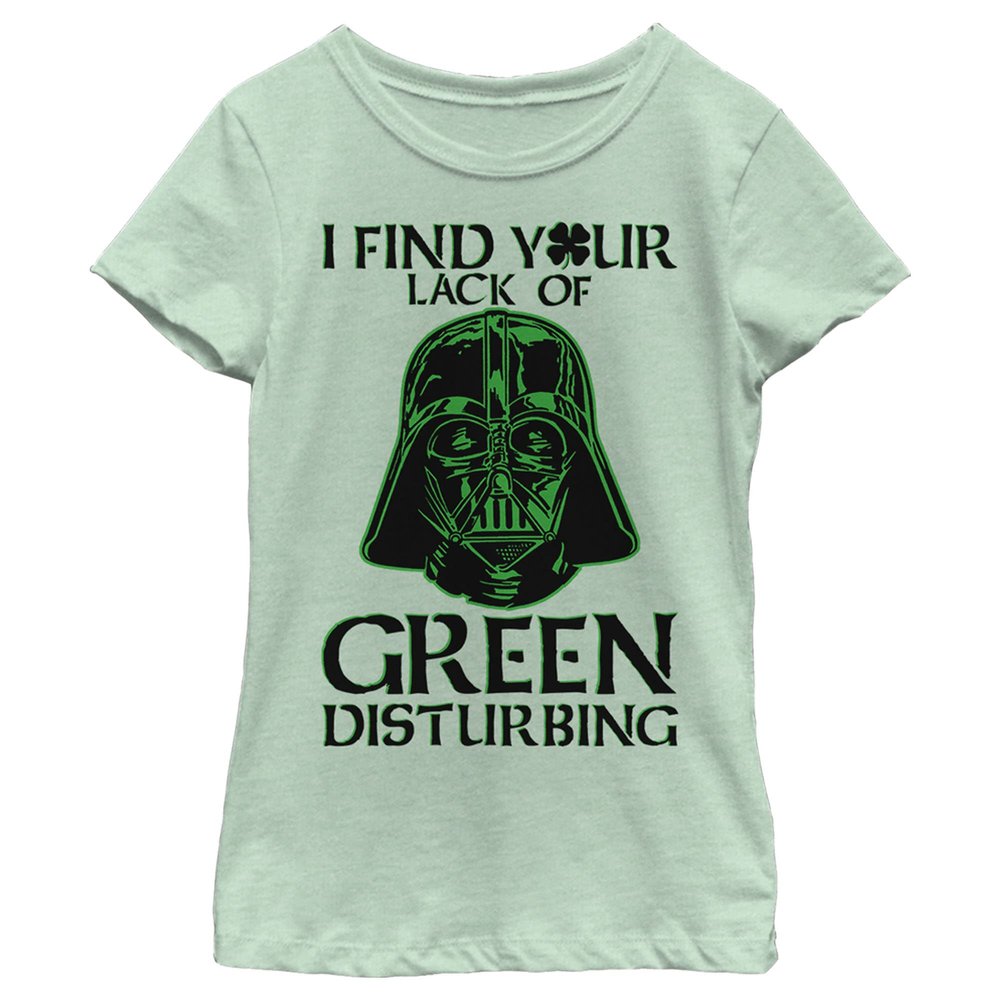 Star Wars Girl's Vader Pinch T-Shirt, Mint, X-Small