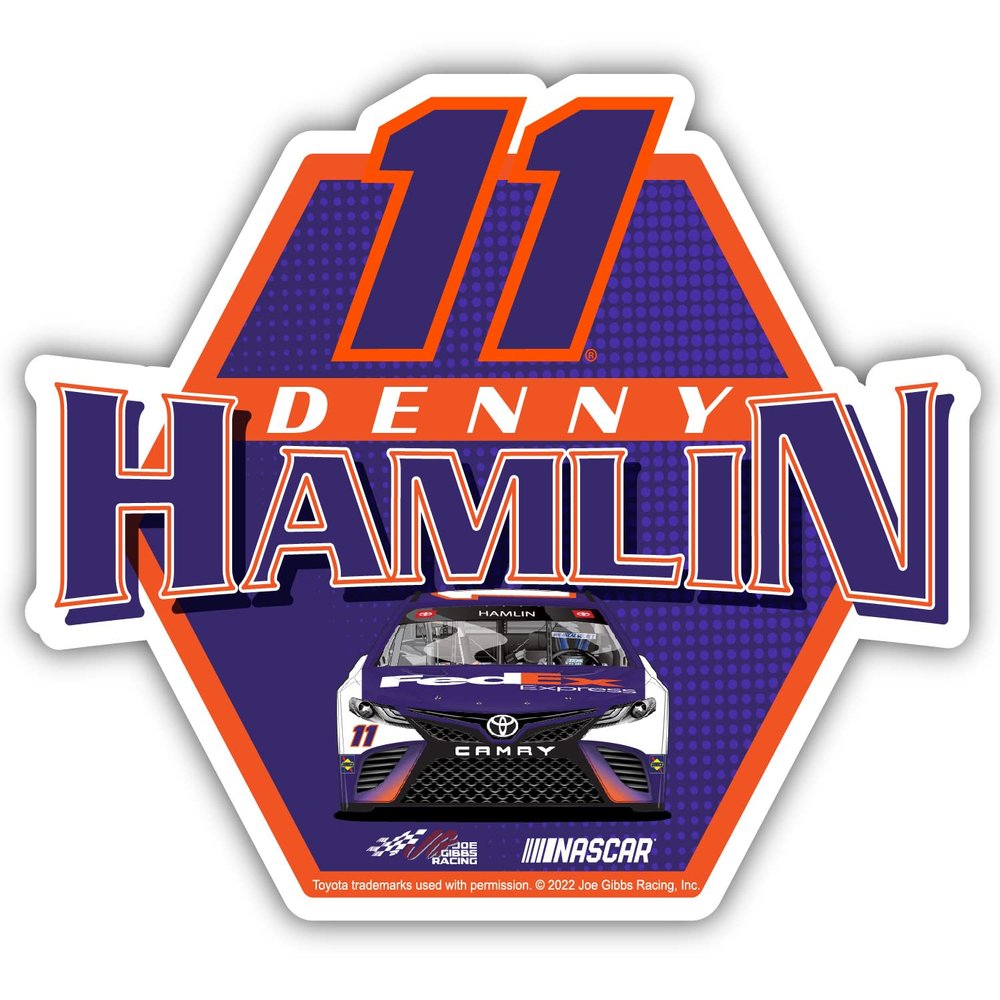 Nascar # 11 Denny Hamlin 4-Inch Vinyl Decal Sticker