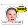Greta How Dare You Vinyl Sticker Decal (2.5" x 3") | Peel & Stick | Funny, Humor, Gift, Political, Trump, Pro-Trump, Global Warming, Climate Change view 2