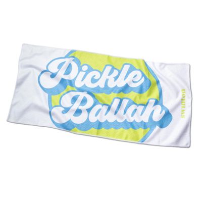 Swinton Pickleball Sports Towel in White - Pickleball Gift and Accessory