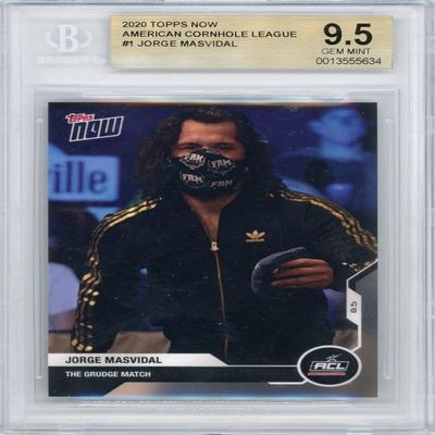Jorge Masvidal 2020 Topps Now American Cornhole League #1 BGS 9.5 Gem Mint
