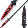 United Cutlery M48 Kommando Talon Survival Spear | 44 1/8 Tactical Hunting Spear with 8 Stainless Blade | Reinforced Fiberglass Handle, Includes Vortec Sheath for Carry & Storage, Ready to Use (Red) view 1