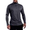 SCOTTeVEST Qzip Performance Pullover for Men - 3 Hidden Pockets - Moisture Wicking Quarter-Zip for Travel & More (Charcoal, XX-Large) view 1
