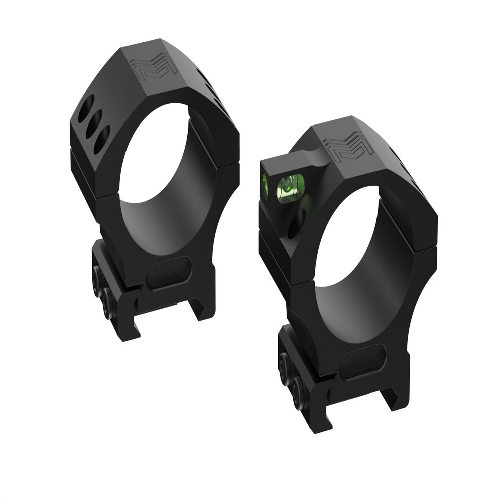 Monstrum Next Level Scope Rings with Integrated Level Bubble | 30 mm Diameter | Picatinny | Medium Profile