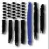 Blue Line American Flag|Great Gift Idea|Decal Sticker|2 Pack|5 Inch Stickers|S10132 view 2