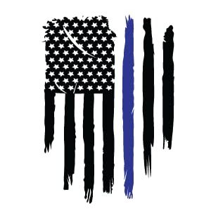 Blue Line American Flag|Great Gift Idea|Decal Sticker|2 Pack|5 Inch Stickers|S10125