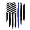 Blue Line American Flag|Great Gift Idea|Decal Sticker|2 Pack|5 Inch Stickers|S10125 view 1