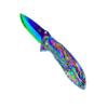 Falcon 8 Inch Dragon Fantasy Folding Pocket Knife  440 Stainless Steel Blade, Full Metal Handle with Belt Clip, EDC Utility Knife (Rainbow) view 2
