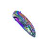 Falcon 8 Inch Dragon Fantasy Folding Pocket Knife  440 Stainless Steel Blade, Full Metal Handle with Belt Clip, EDC Utility Knife (Rainbow) view 3