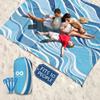 Everlasting Comfort Large Beach Blanket Waterproof & Sandproof - 128 x 108 /10.7ft x 9ft - Lightweight Picnic Mat, Camping Necessities for 10 People - Accessories for Outdoor Festivals - Blue view 1