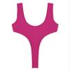 Linjinx Women's Mesh High Cut Backless Leotard Swimwear Monokini Bikinis Swimsuit One Piece Bodysuit Hot Pink One Size view 2