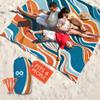 Everlasting Comfort Large Beach Blanket Waterproof & Sandproof - 80" x 80"/ 6.7ft x 6.7ft - Lightweight Picnic Mat, Camping Necessities for 4 People - Accessories for Outdoor Festivals - Orange view 1