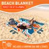 Everlasting Comfort Large Beach Blanket Waterproof & Sandproof - 80" x 80"/ 6.7ft x 6.7ft - Lightweight Picnic Mat, Camping Necessities for 4 People - Accessories for Outdoor Festivals - Orange view 2