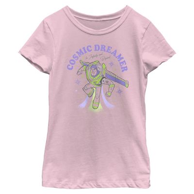 Disney Girl's Cosmic Dreamer T-Shirt, Pink, Small