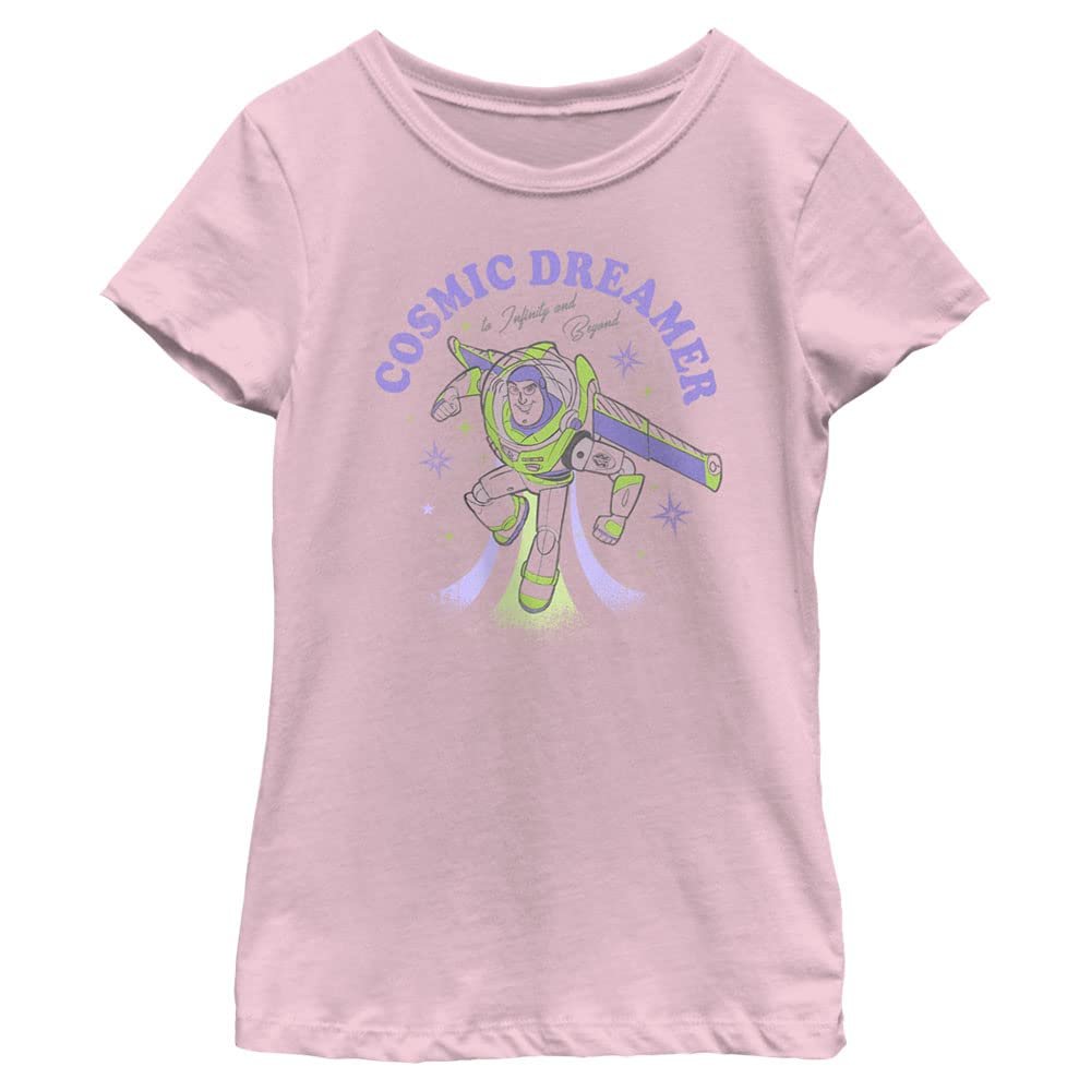 Disney Girl's Cosmic Dreamer T-Shirt, Pink, Small