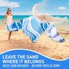 Everlasting Comfort Large Beach Blanket Waterproof & Sandproof - 80" x 80"/ 6.7ft x 6.7ft - Lightweight Picnic Mat, Camping Necessities for 4 People - Accessories for Outdoor Festivals - Blue view 3