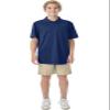 Classroom School Uniforms Unisex Polo T-Shirts with Moisture Wicking & Ribbed Collar CR860X, L, SS Navy view 3