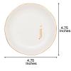 COLLECTIVE HOME - Ceramic Jewelry Tray, Decorative Trinket Dish for Rings Earrings Necklaces Bracelet Watch Keys, Birthday Mother's Day Christmas Gift for Women, 4.75", White Surface (J) view 2