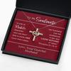 Cross Dancing Necklace - Soulmate Cross Necklace Proverbs 31 Woman Bible Verse for Wife Fiance Anniversary Valentines Day Christian Jewelry Red view 3