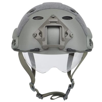 2022 Jungle Camouflage Fast Protective Helmet, PJ Type Tactical Multi-Function Fast Helmet with Sunshade Goggles Version