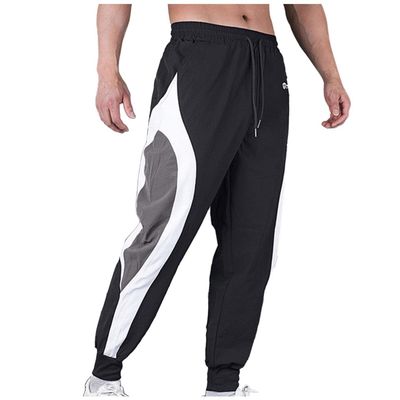 Mens Loose fit Athletic Pants Elastic Waistband Taper Lightweight Sweatpants Causal Stylish Workout Joggers Zip Pockets Black