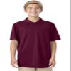 Classroom School Uniforms Unisex Polo T-Shirts with Moisture Wicking & Ribbed Collar CR860X, M, Burgundy view 1