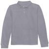 Classroom Uniforms Long Sleeve Pique Polo T-Shirt for Men and Women CR835X, XL, Heather Gray view 1