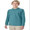 Classroom Uniforms Long Sleeve Pique Polo T-Shirt for Men and Women CR835X, M, Teal view 2