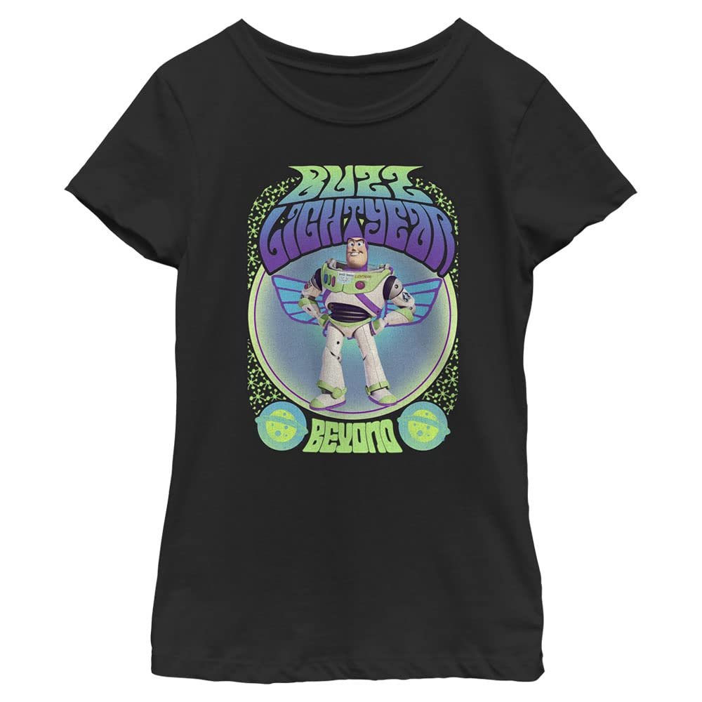 Disney Girl's Buzz Lightyear Gig T-Shirt, Black, X-Large