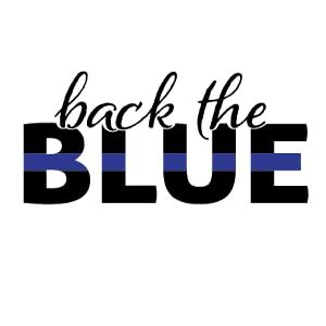 Back The Bkue|Blue Line|Great Gift Idea|Decal Sticker|2 Pack|5 Inch Stickers|S10102