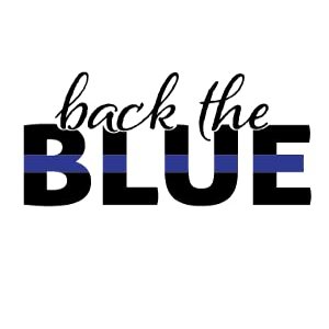 Back The Bkue|Blue Line|Great Gift Idea|Decal Sticker|2 Pack|5 Inch Stickers|S10102