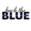 Back The Bkue|Blue Line|Great Gift Idea|Decal Sticker|2 Pack|5 Inch Stickers|S10102 view 1