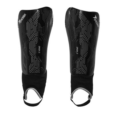 Precision Origin.0 Shin & Ankle Guards, Black/Black, M