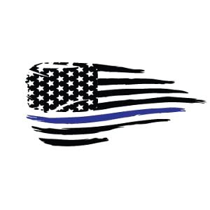 Blue Line American Flag|Great Gift Idea|Decal Sticker|2 Pack|5 Inch Stickers|S10128